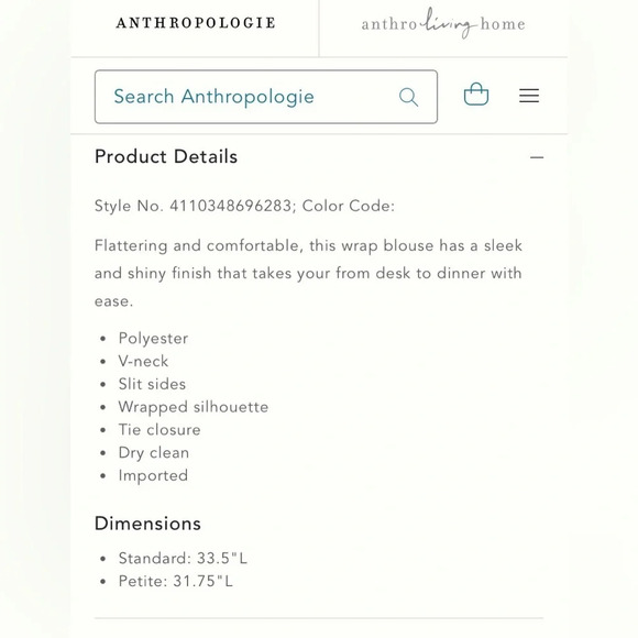 MOULINETTE‎ SOEURS by ANTHROPOLOGIE Satin Wrap Blouse in Peach Peche - Picture 14 of 14